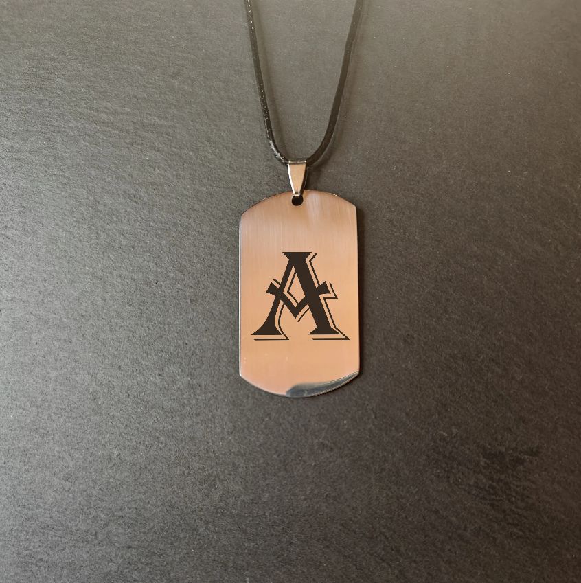 Graveeringuga Dog tag kaelakee